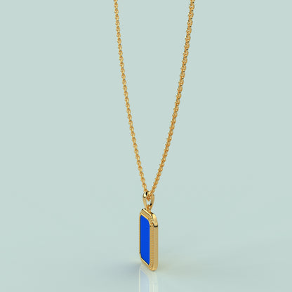 Emerald Shape 925 Silver Necklace