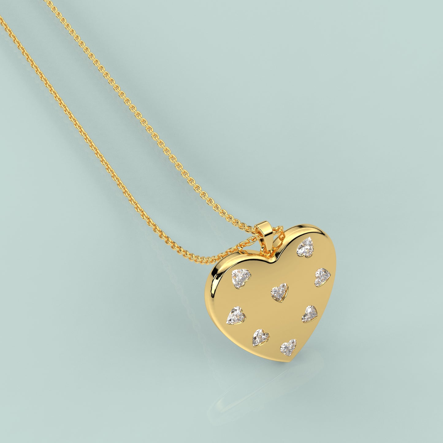 Heart Moissanite Diamond 925 Sterling Silver Pendant