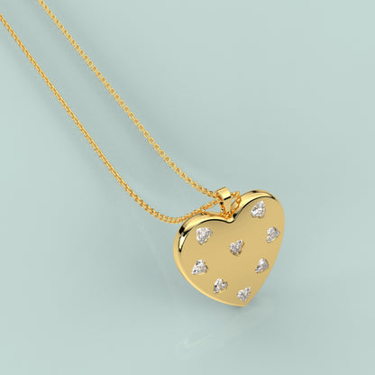 Heart Moissanite Diamond 925 Sterling Silver Pendant