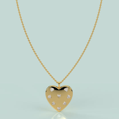 Heart Moissanite Diamond 925 Sterling Silver Pendant