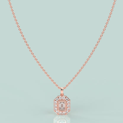 Baguette Moissanite Diamond 925 Sterling Silver Pendant