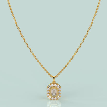 Baguette Moissanite Diamond 925 Sterling Silver Pendant