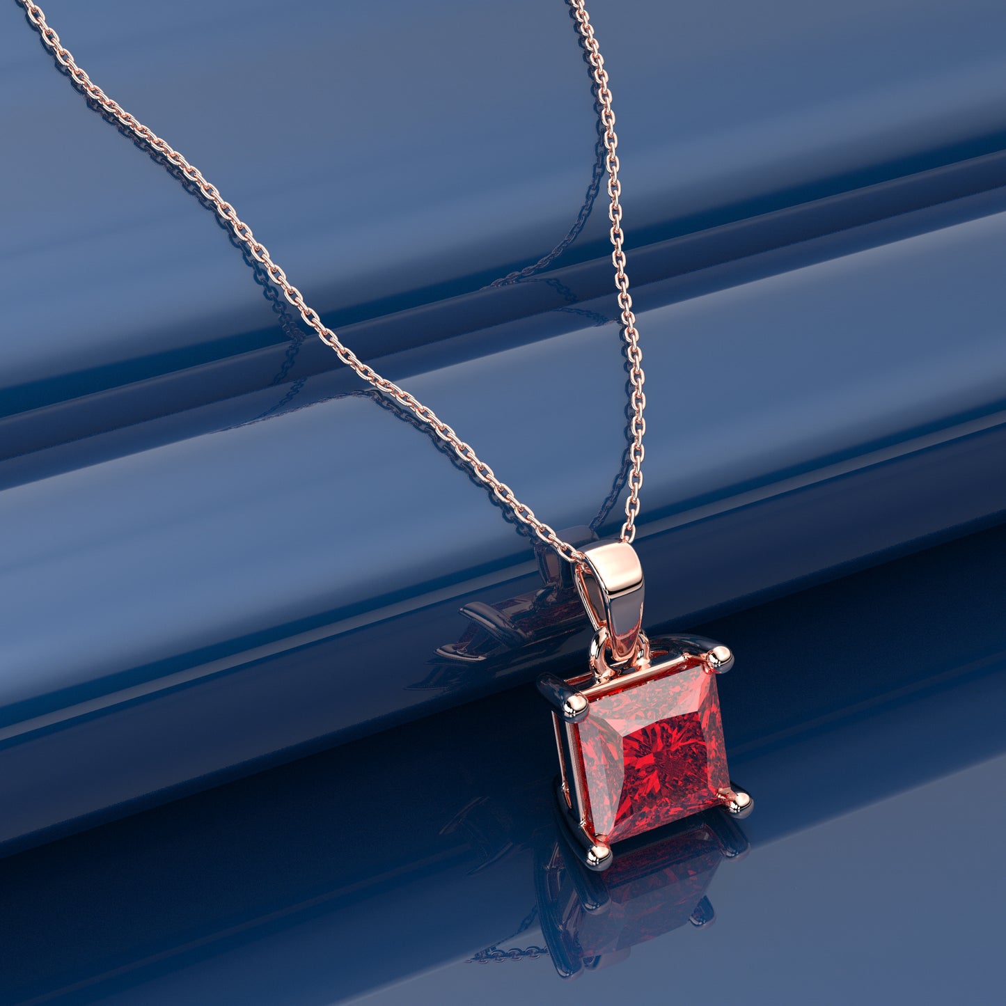 Ruby Princess 925 Sterling Silver Necklace