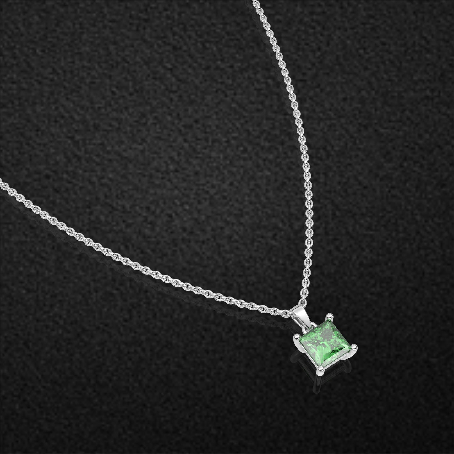 Green Princess 925 Sterling Silver Necklace