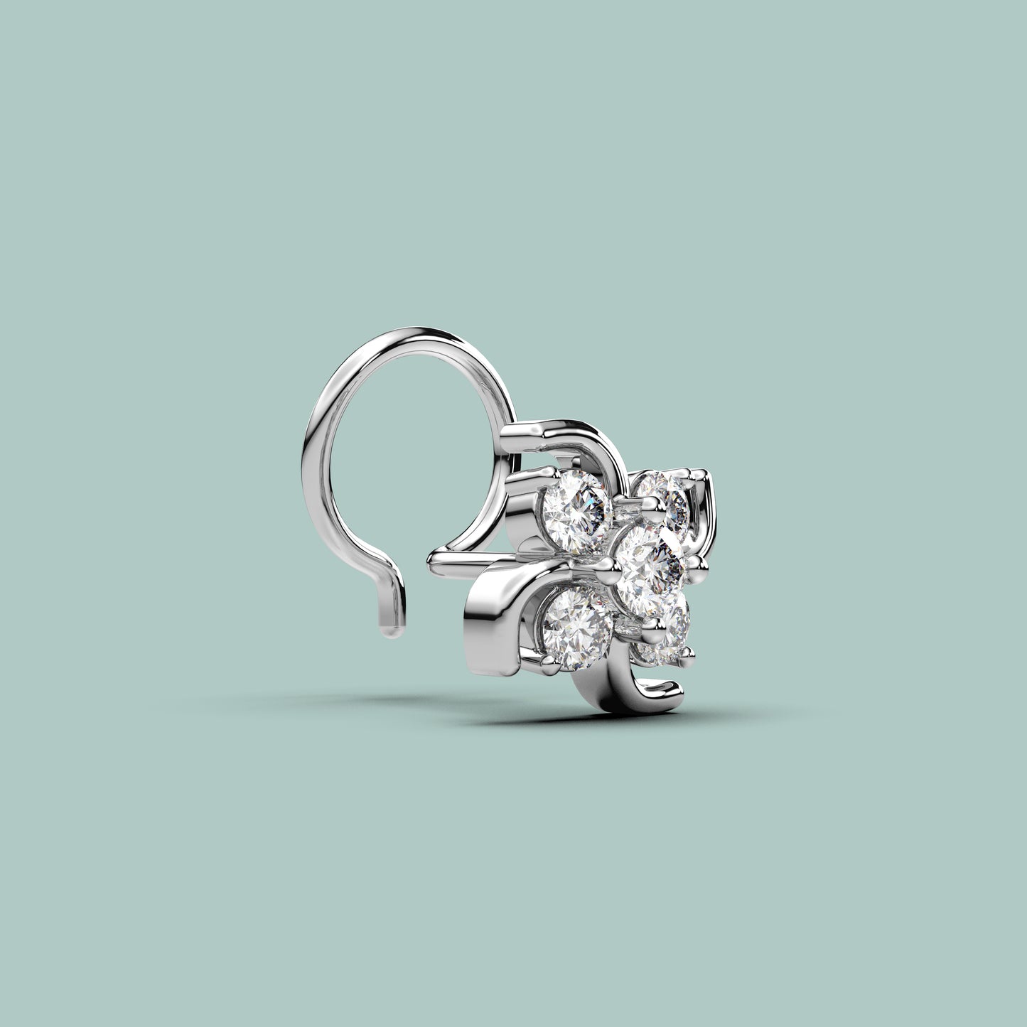 Dazzling 925 Sterling Silver Nose Pin