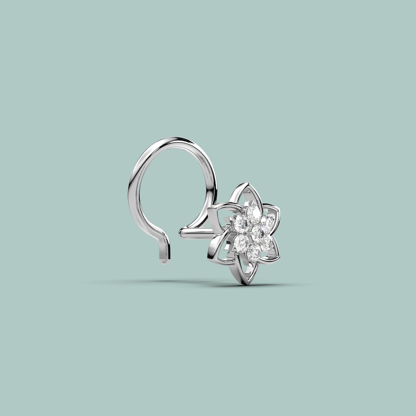 Zinia 925 Sterling Silver Nose Pin