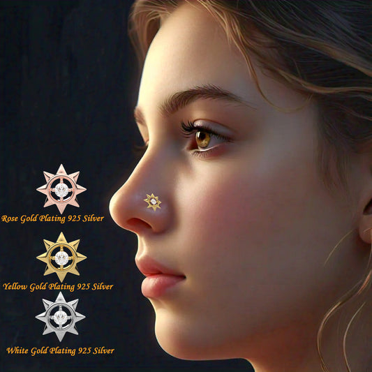 Star 925 Sterling Silver Nose Pin