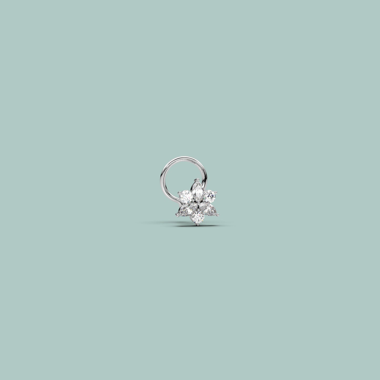 Irawi 925 Sterling Silver Nose Pin