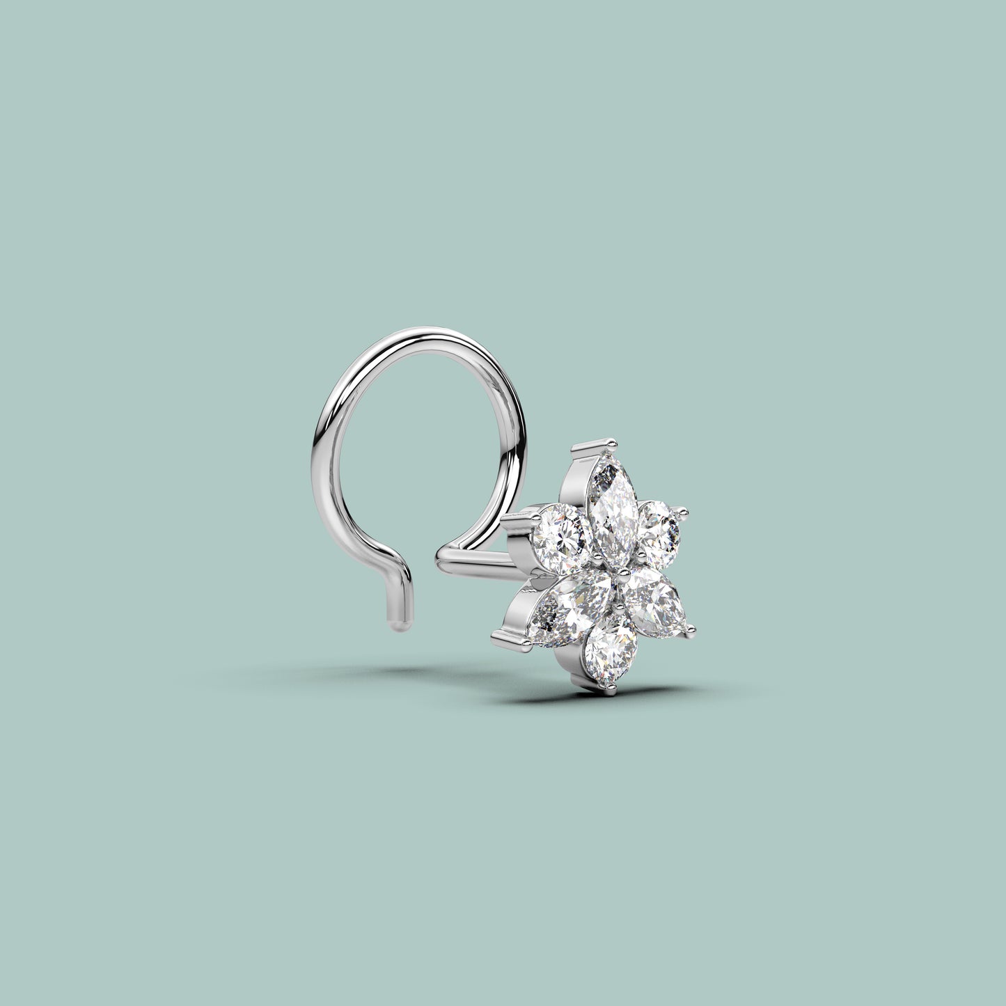 Irawi 925 Sterling Silver Nose Pin