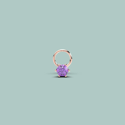 Amethyst 925 Silver Nose Pin