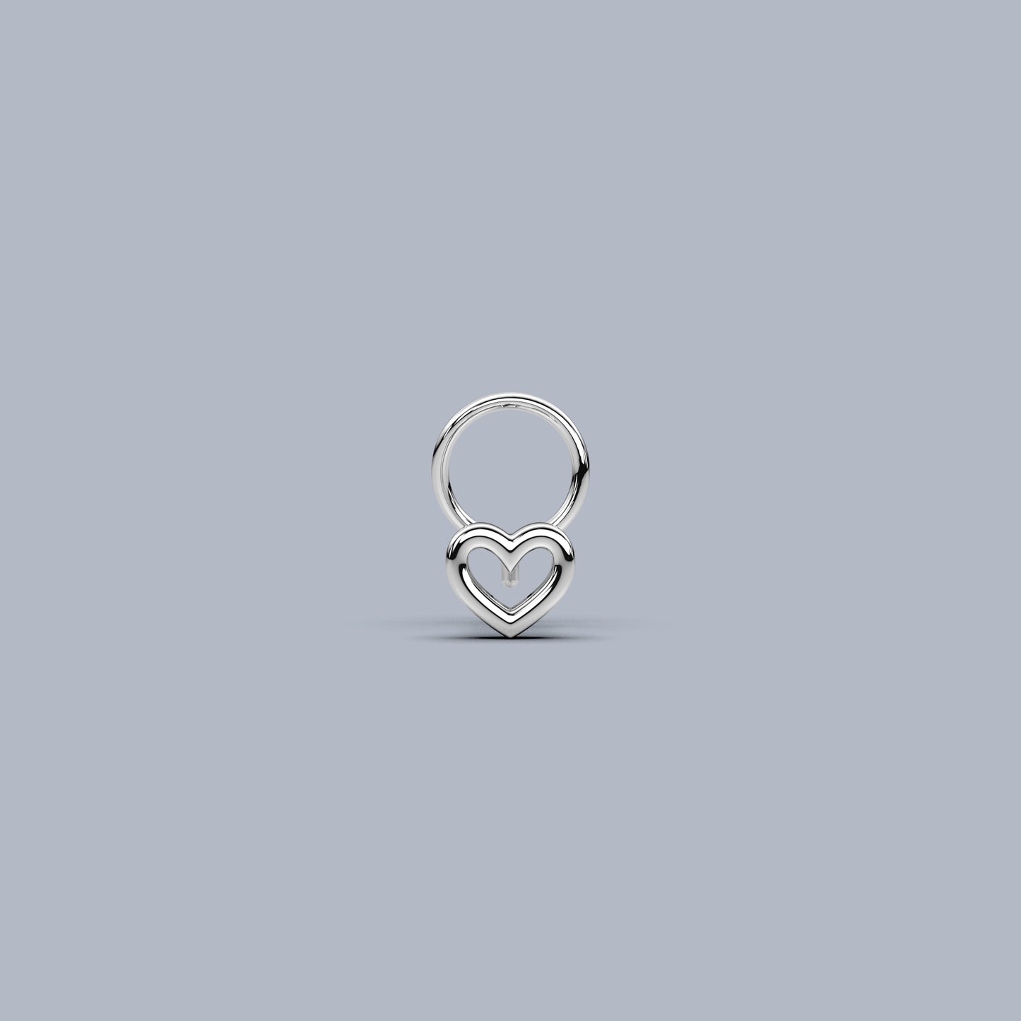 Heart 925 Sterling Silver Nose Pin