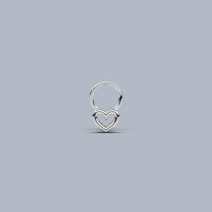 Love heart 925 Sterling Silver Nose Pin