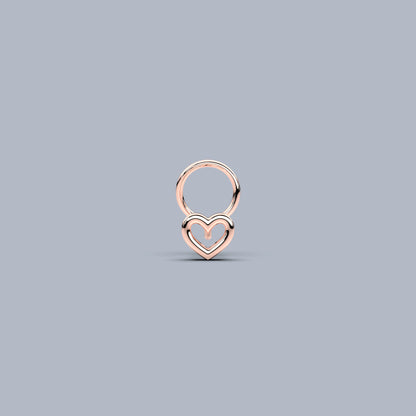 Love heart 925 Sterling Silver Nose Pin