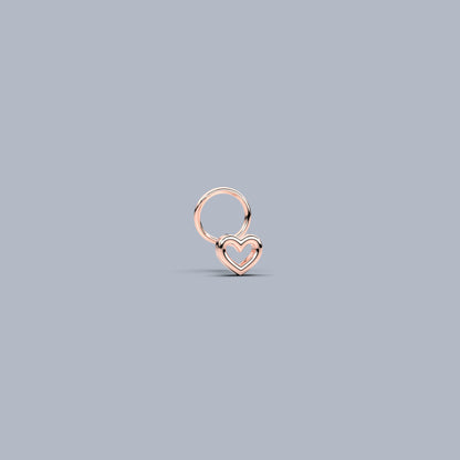 Love heart 925 Sterling Silver Nose Pin