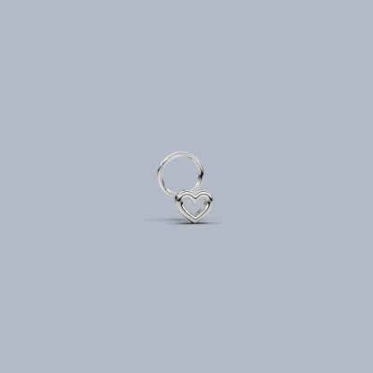 Love heart 925 Sterling Silver Nose Pin