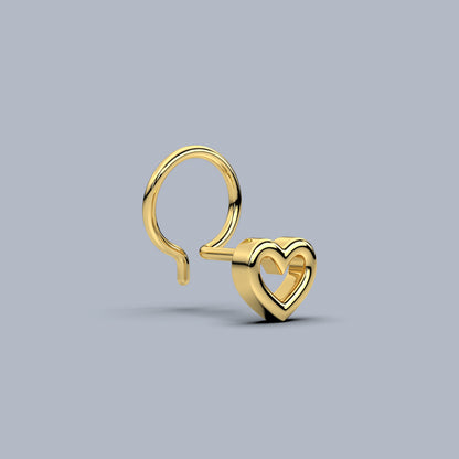 Love heart 925 Sterling Silver Nose Pin