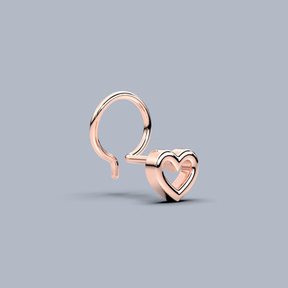 Love heart 925 Sterling Silver Nose Pin