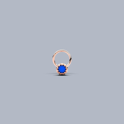Colour stone 925 Sterling Silver Nose Pin