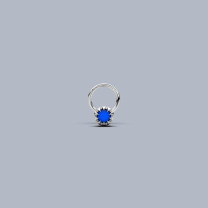 Colour stone 925 Sterling Silver Nose Pin