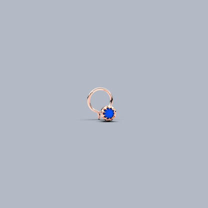 Colour stone 925 Sterling Silver Nose Pin