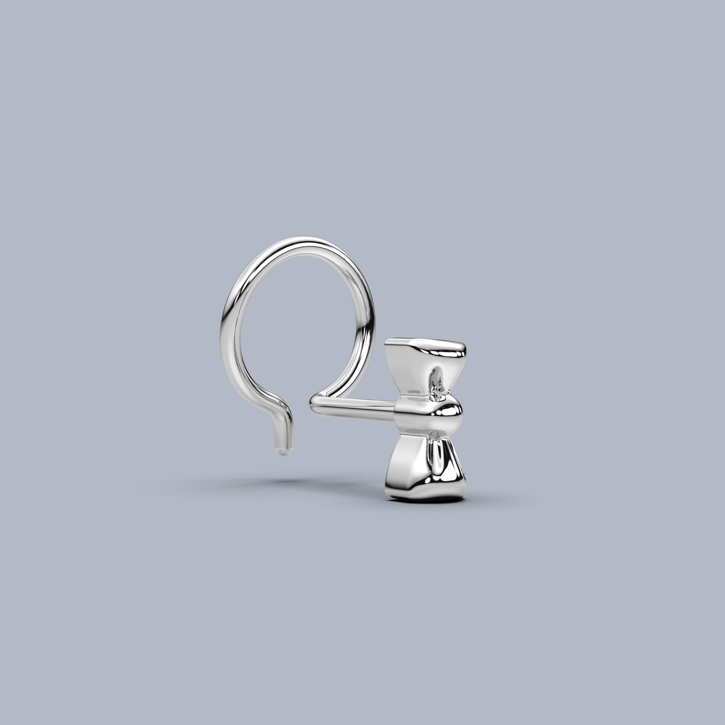 Damru 925 Sterling Silver Nose Pin