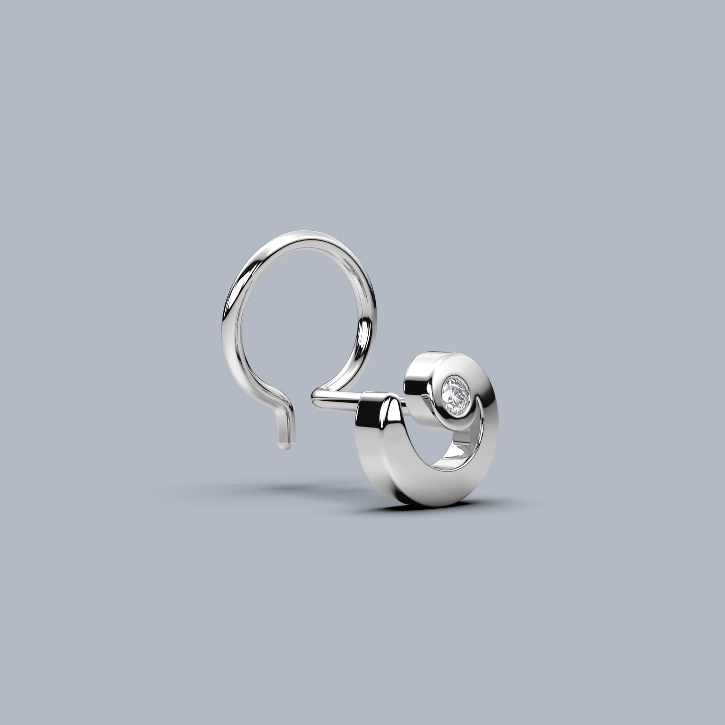 Contour 925 Sterling Silver Nose Pin