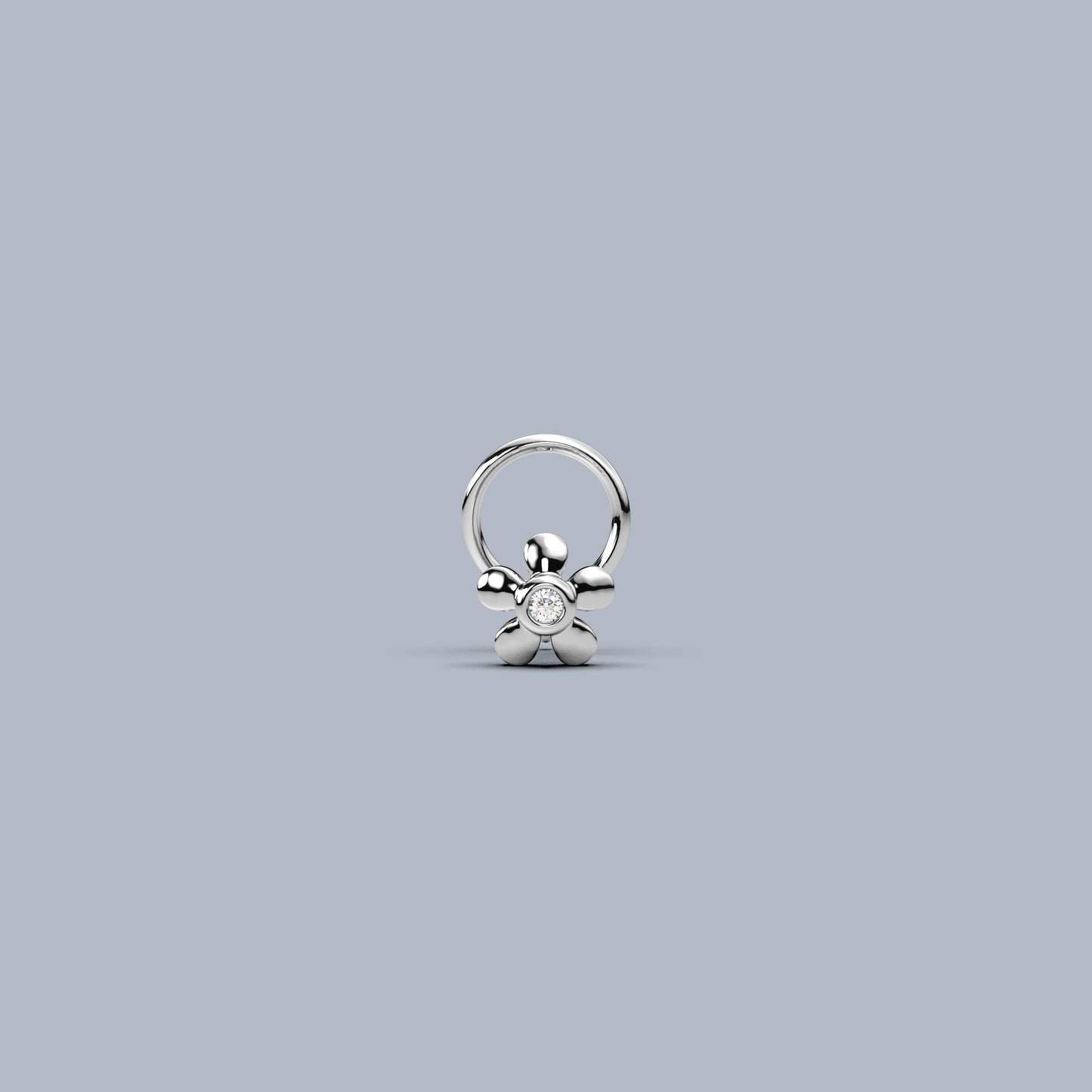 Five Leaf 925 Sterling Silver Nose Pin