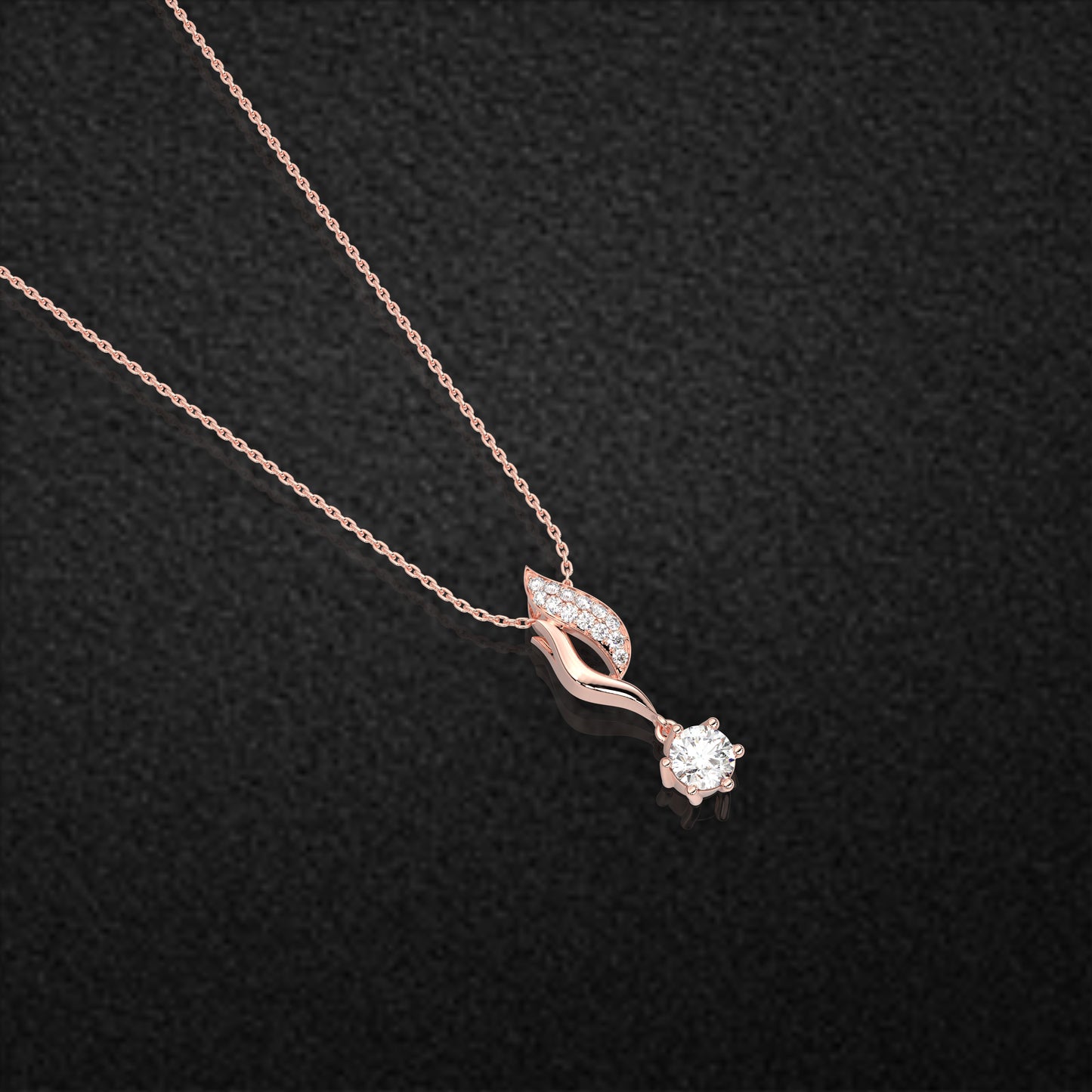 Pristine Bliss 925 Silver Rose Gold Necklace