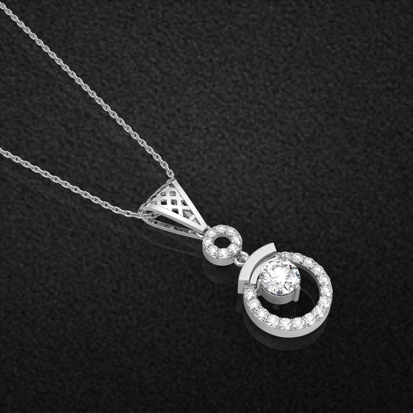 Dual stone  925 Sterling Silver Necklace