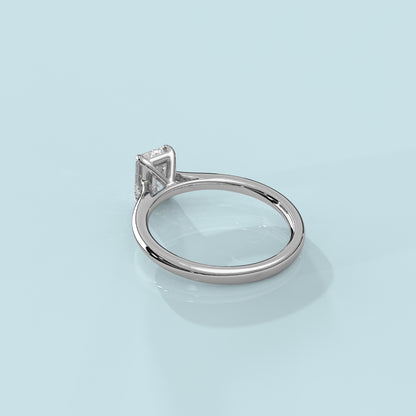 Oval Moissanite Diamond Sterling Silver Ring