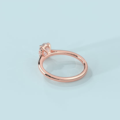 Emerald Moissanite Diamond Sterling Silver Ring