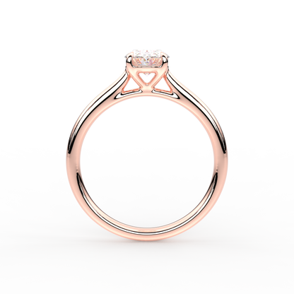 Emerald Moissanite Diamond Sterling Silver Ring