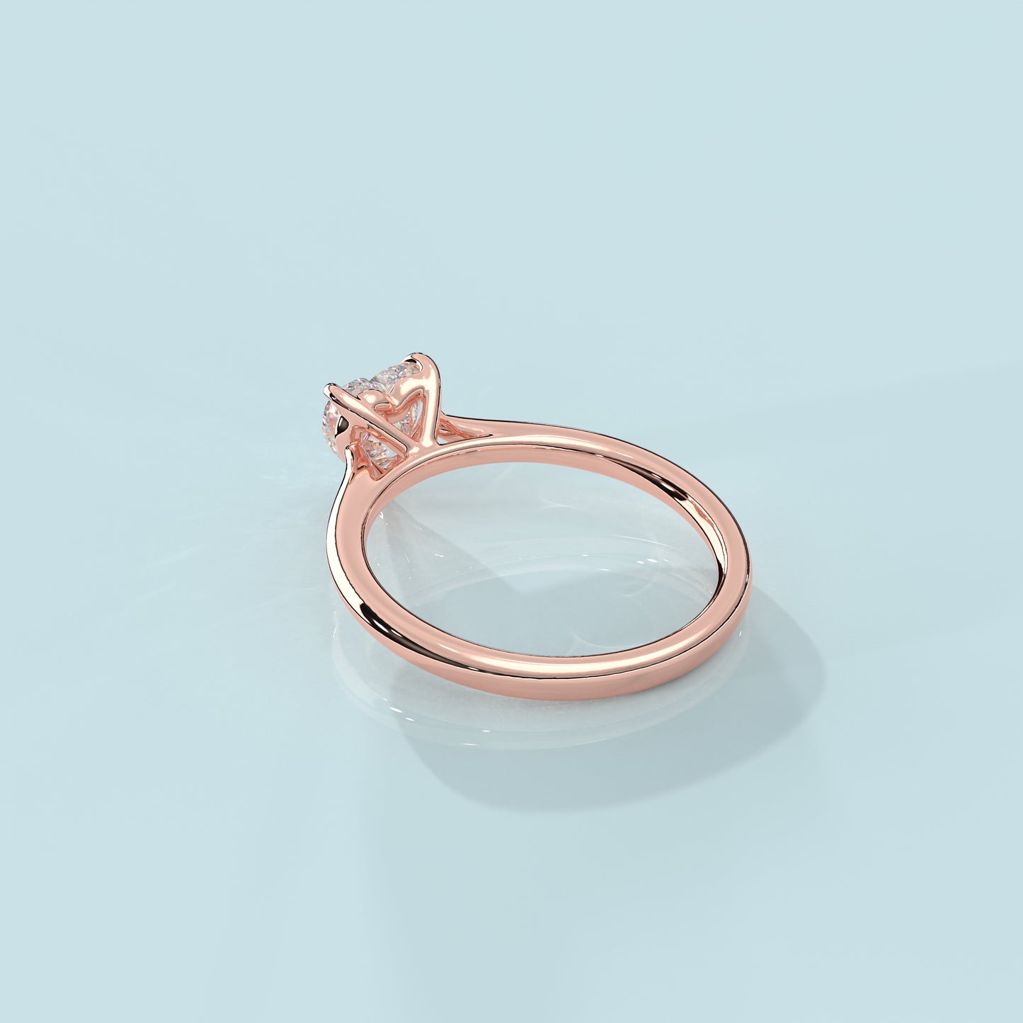 Rose gold 925 Silver Heart Ring