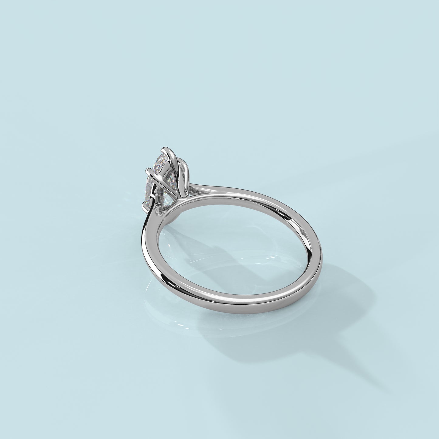 Engagement 925 Silver Heart Ring