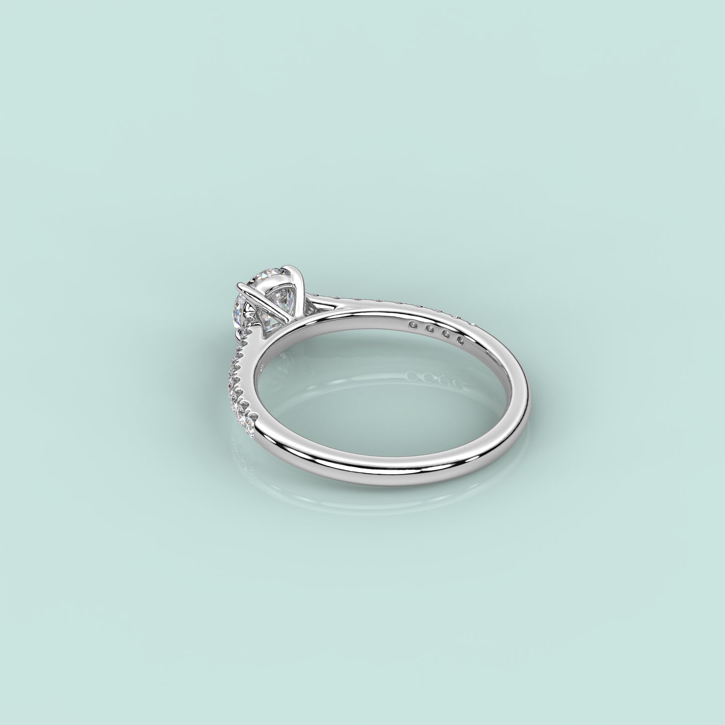 Solitaire 925 Silver Round Ring