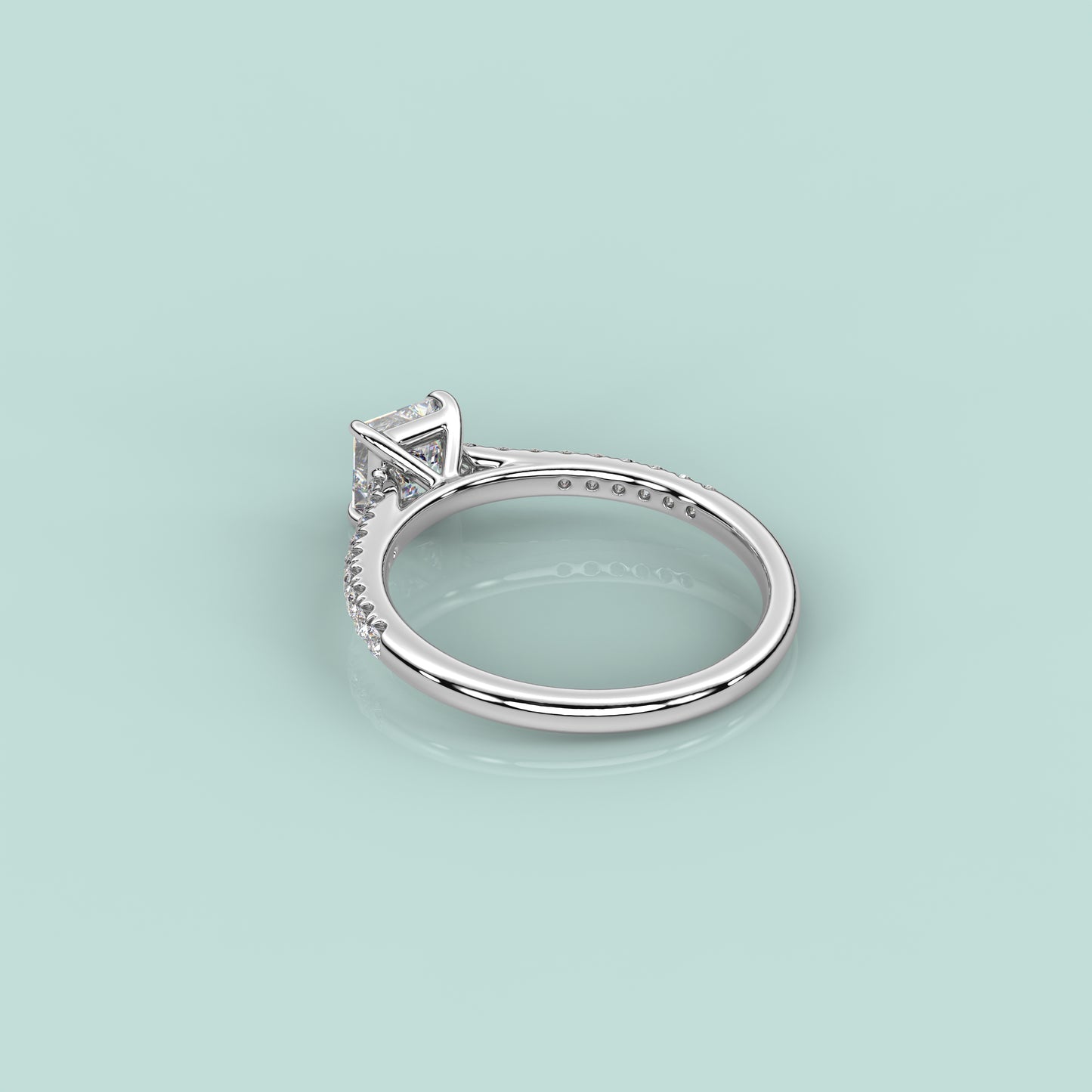 Solitaire 925 Silver Princess Ring