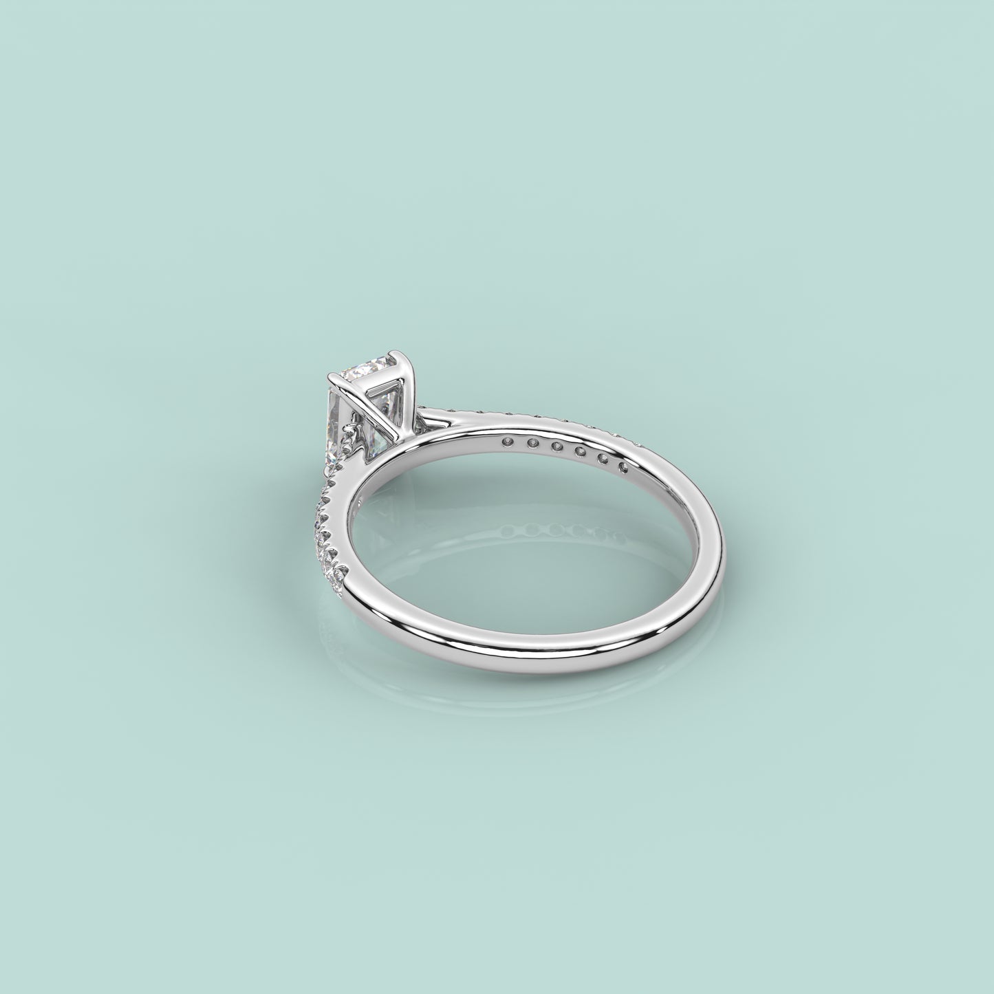 Solitaire 925 Silver Emerald Ring