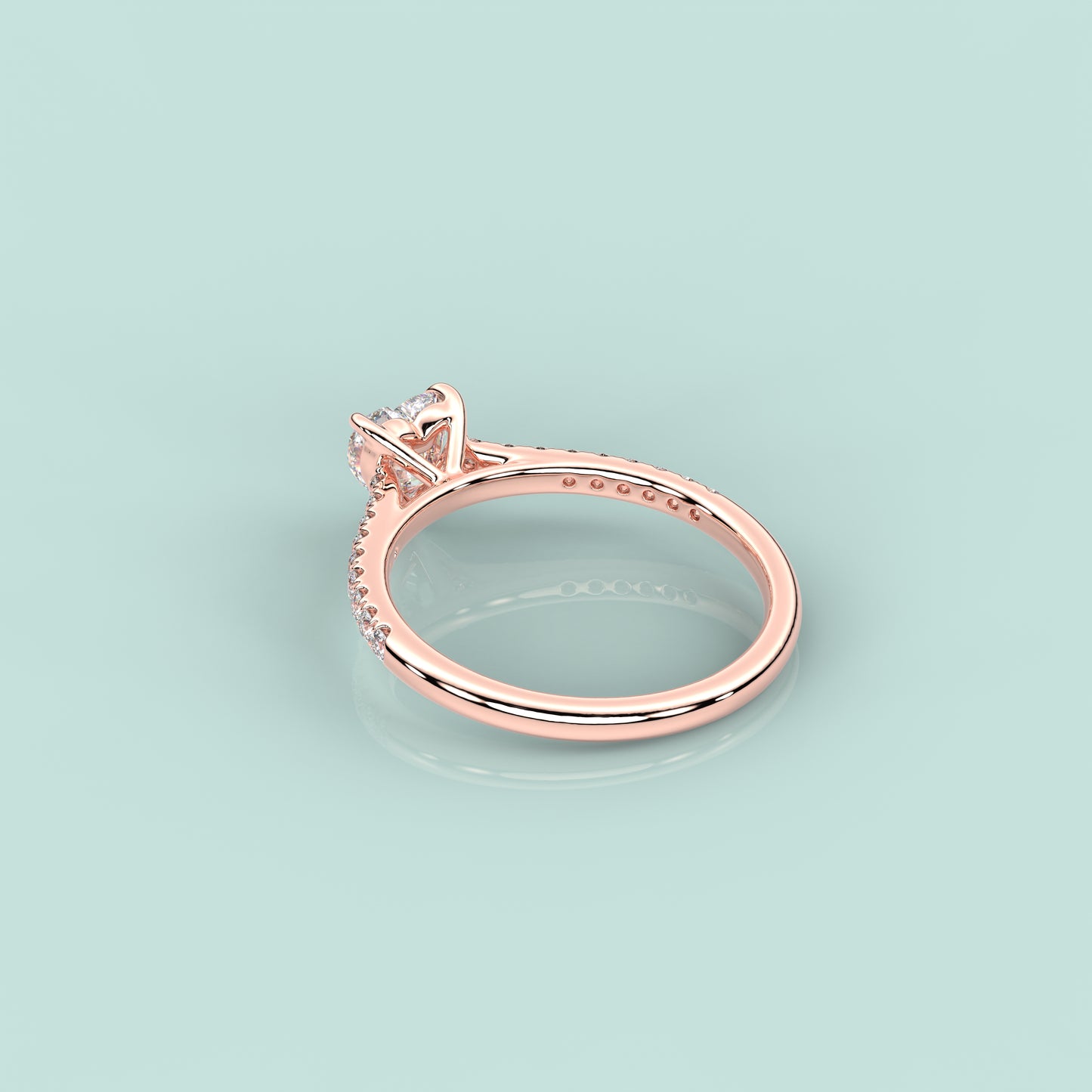 Rose gold 925 Silver Heart Ring