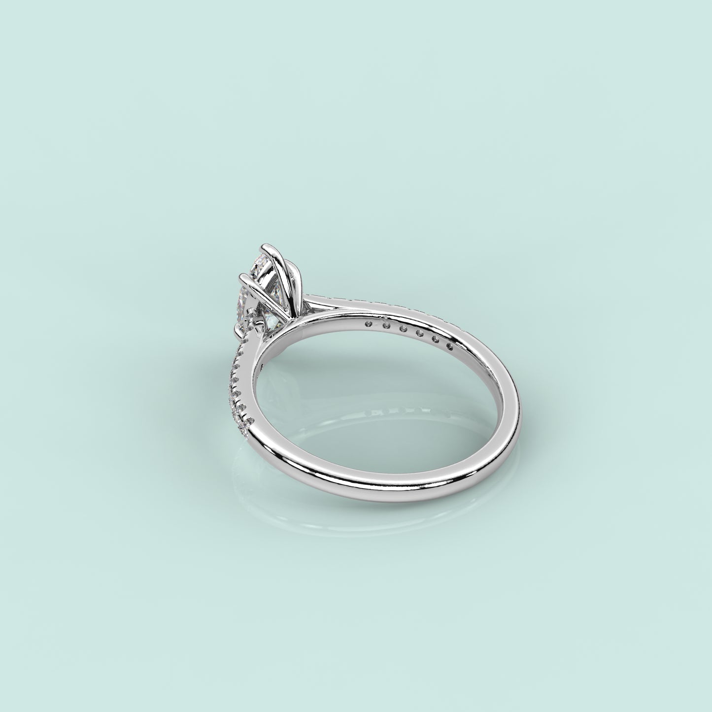 Solitaire 925 Silver Marquise Ring