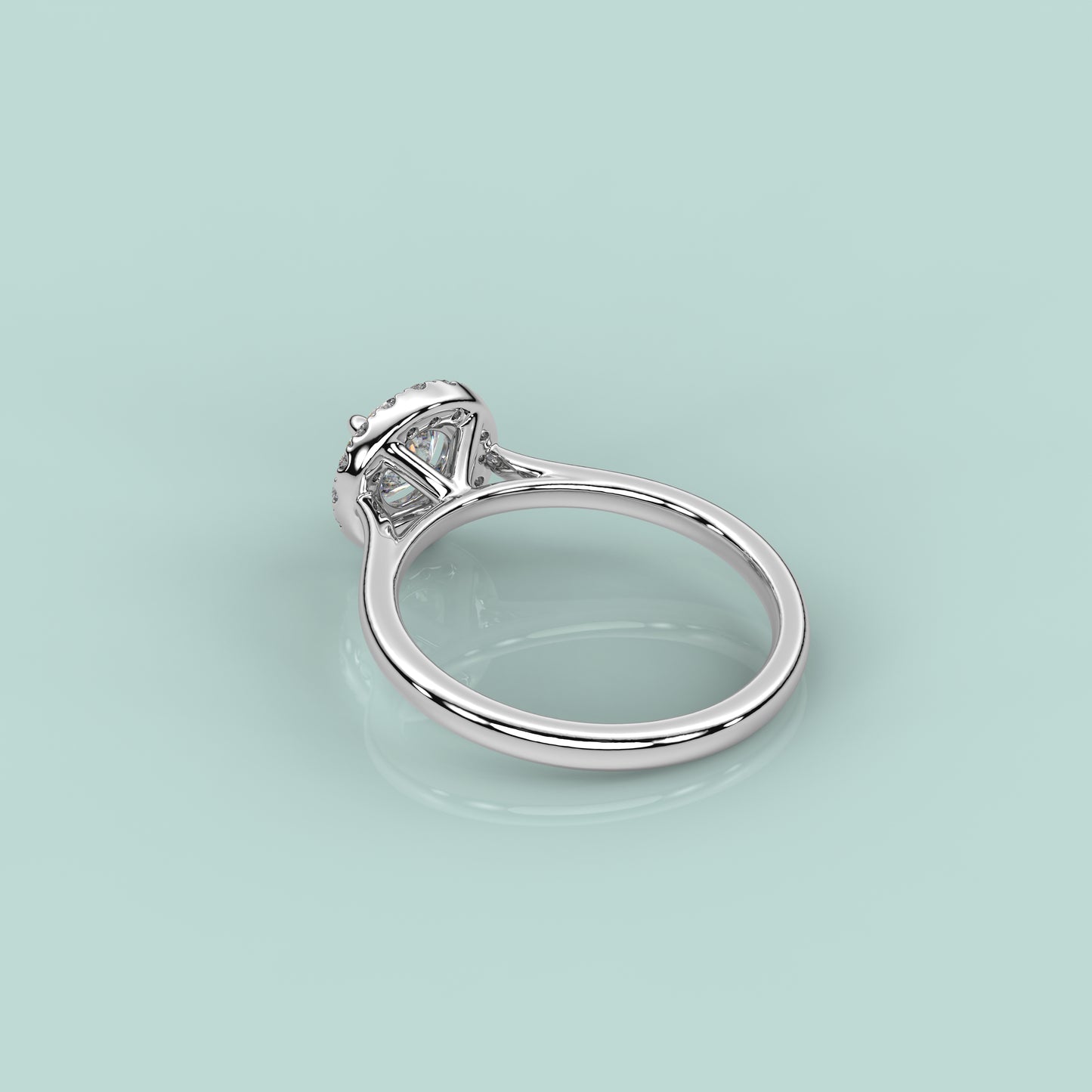 Diamond 925 Silver Round Ring