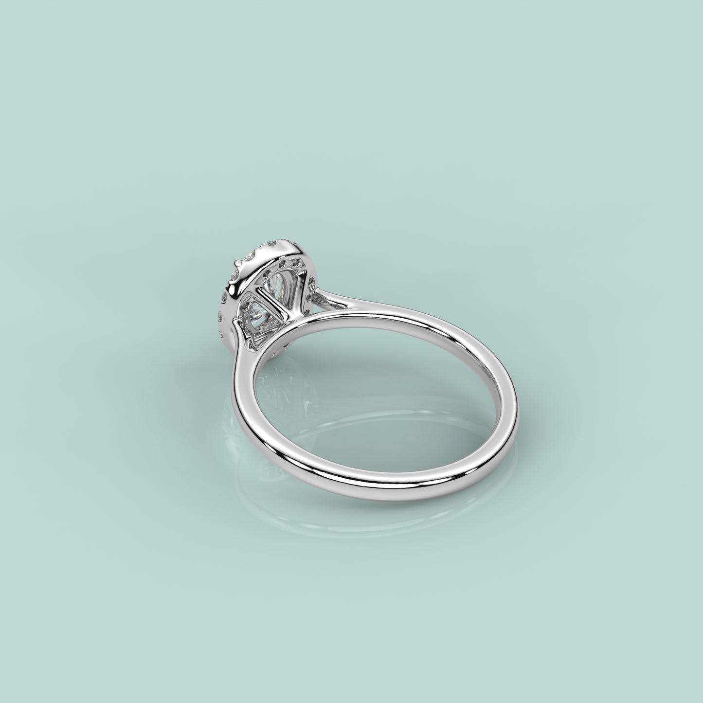 Diamond 925 Silver Oval Ring