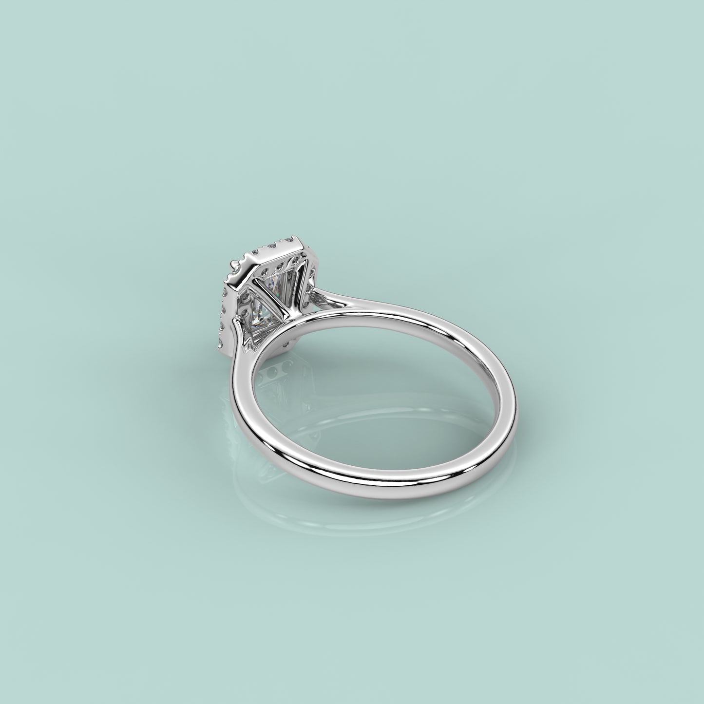 Diamond 925 Silver Emerald Ring