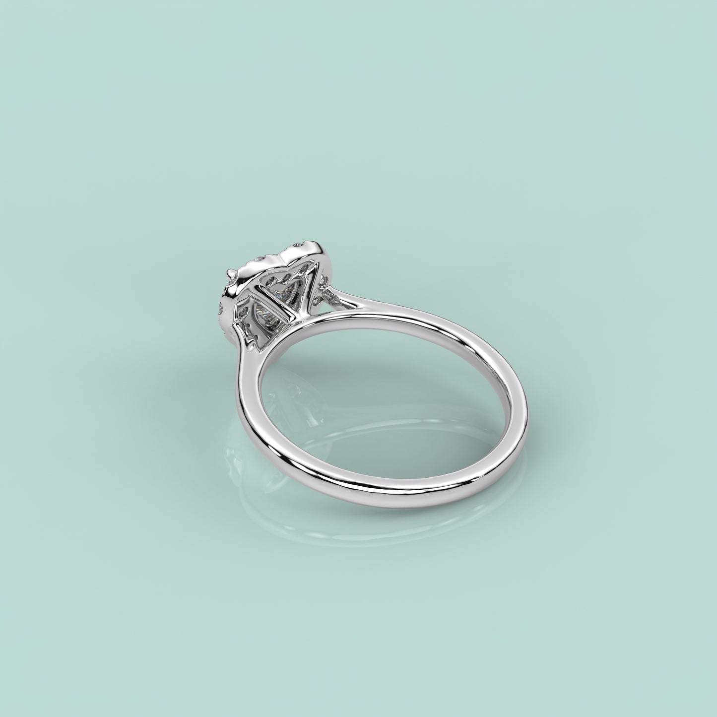 Diamond 925 Silver Heart Ring