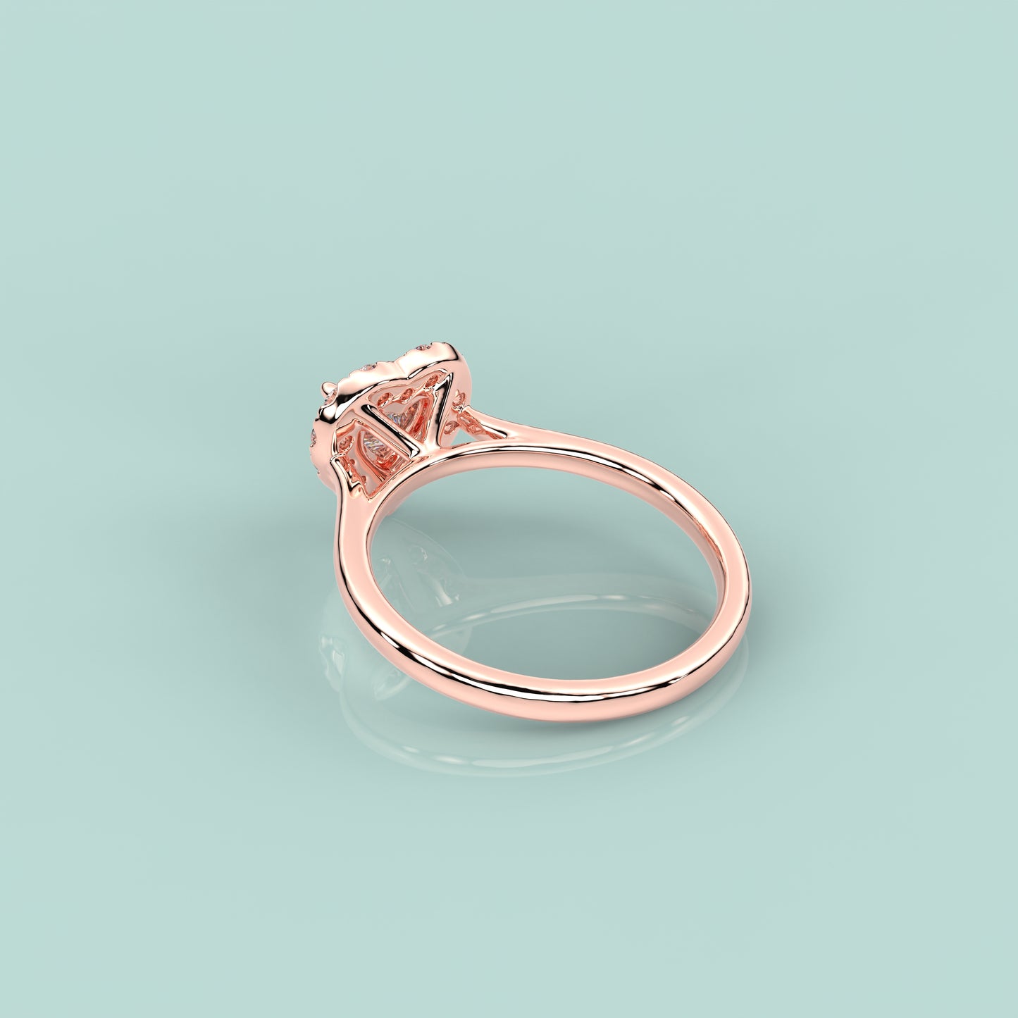 Rose gold 925 Silver Heart Ring