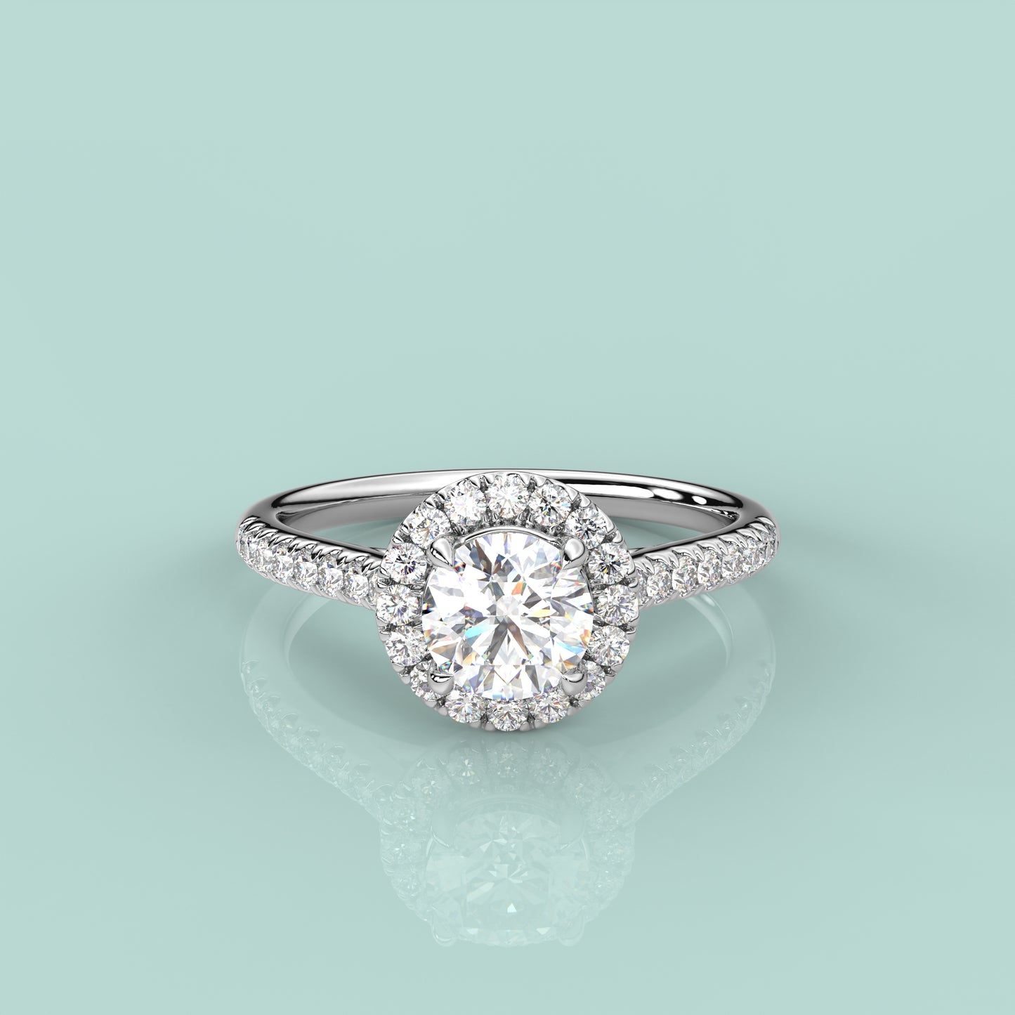 Solitaire 925 Silver Round Ring