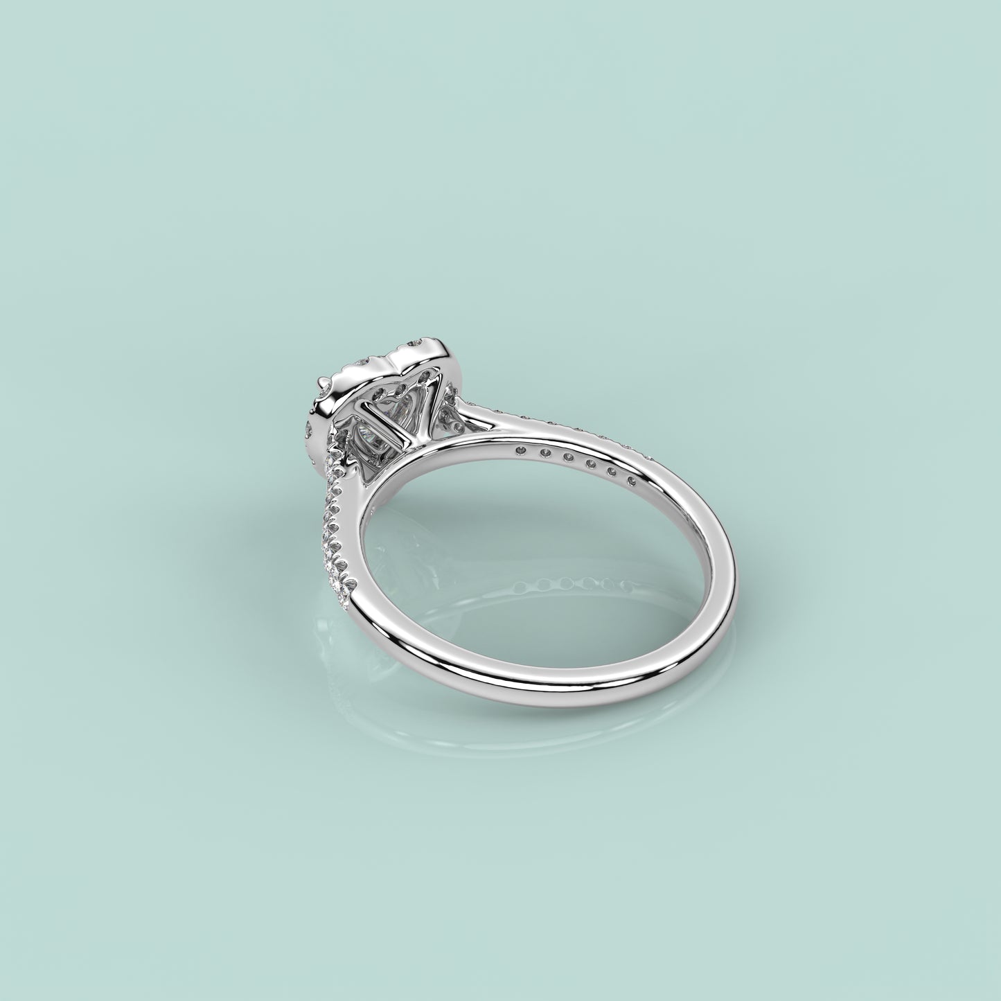 Solitaire 925 Silver Heart Ring