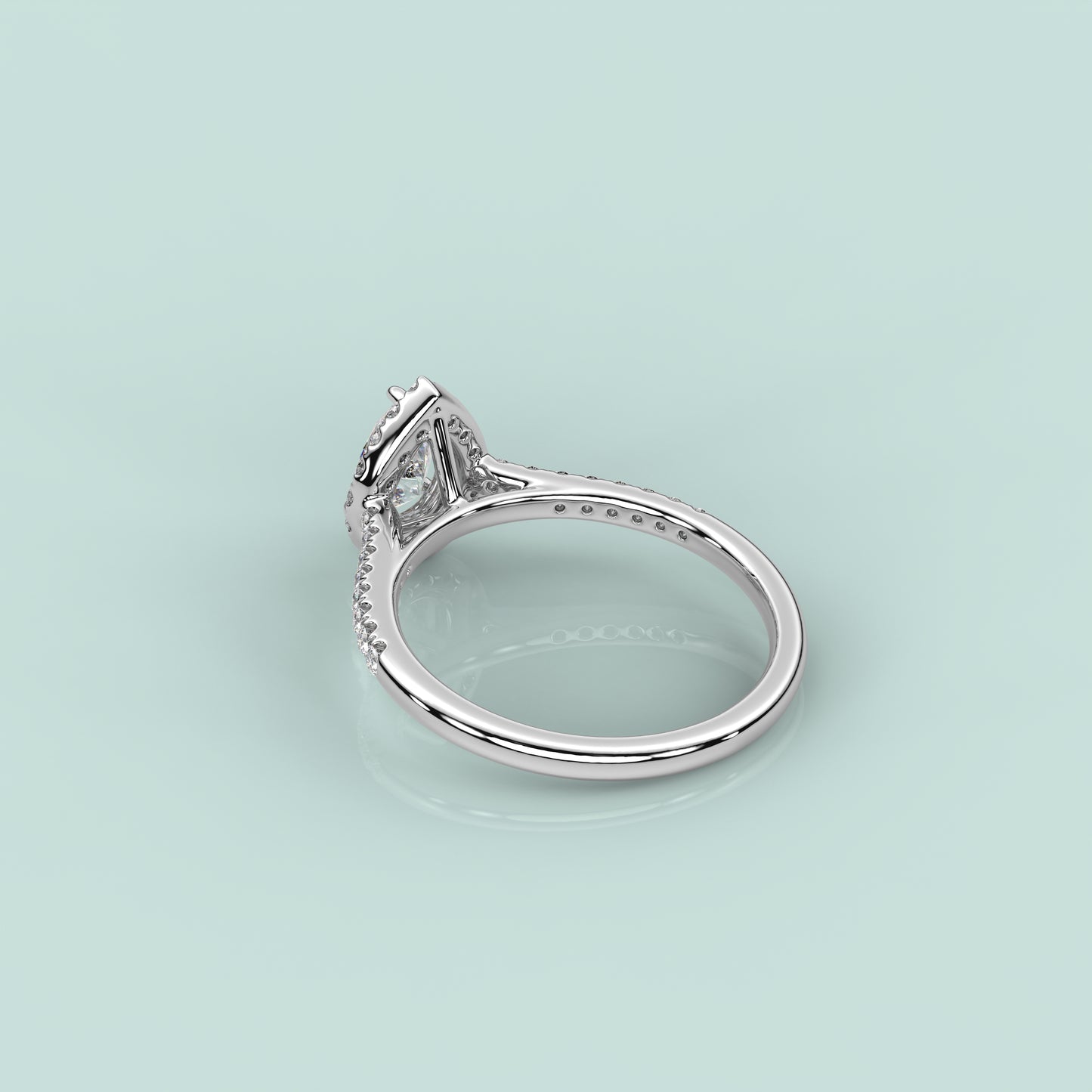 Solitaire 925 Silver Pear Ring