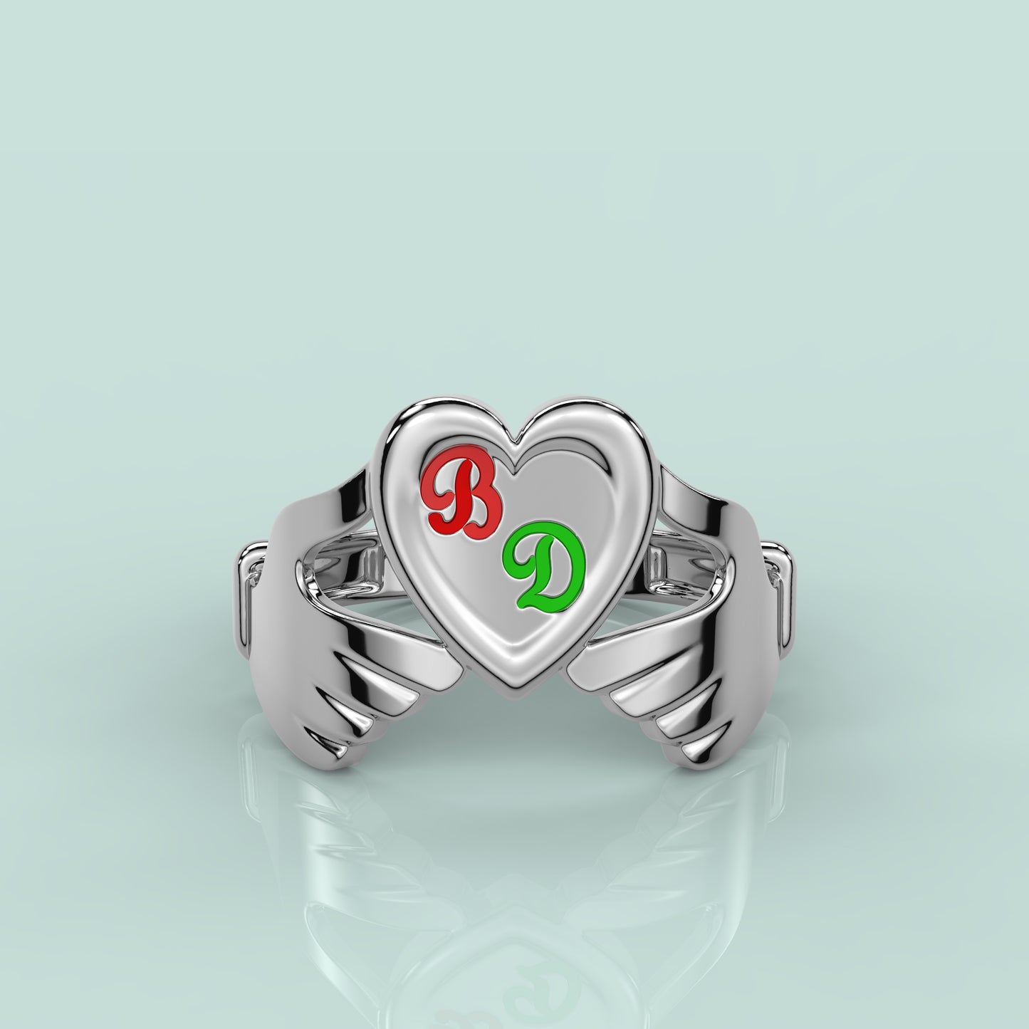 Name B D 925 Silver Ring