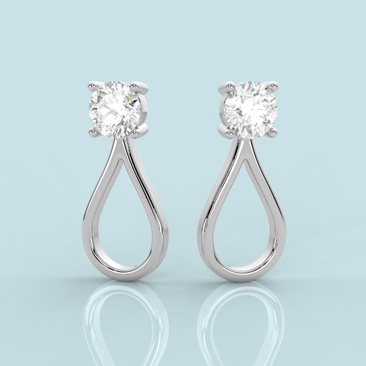 Luisa 1 Carat Moissanite Diamond 925 Silver Earring