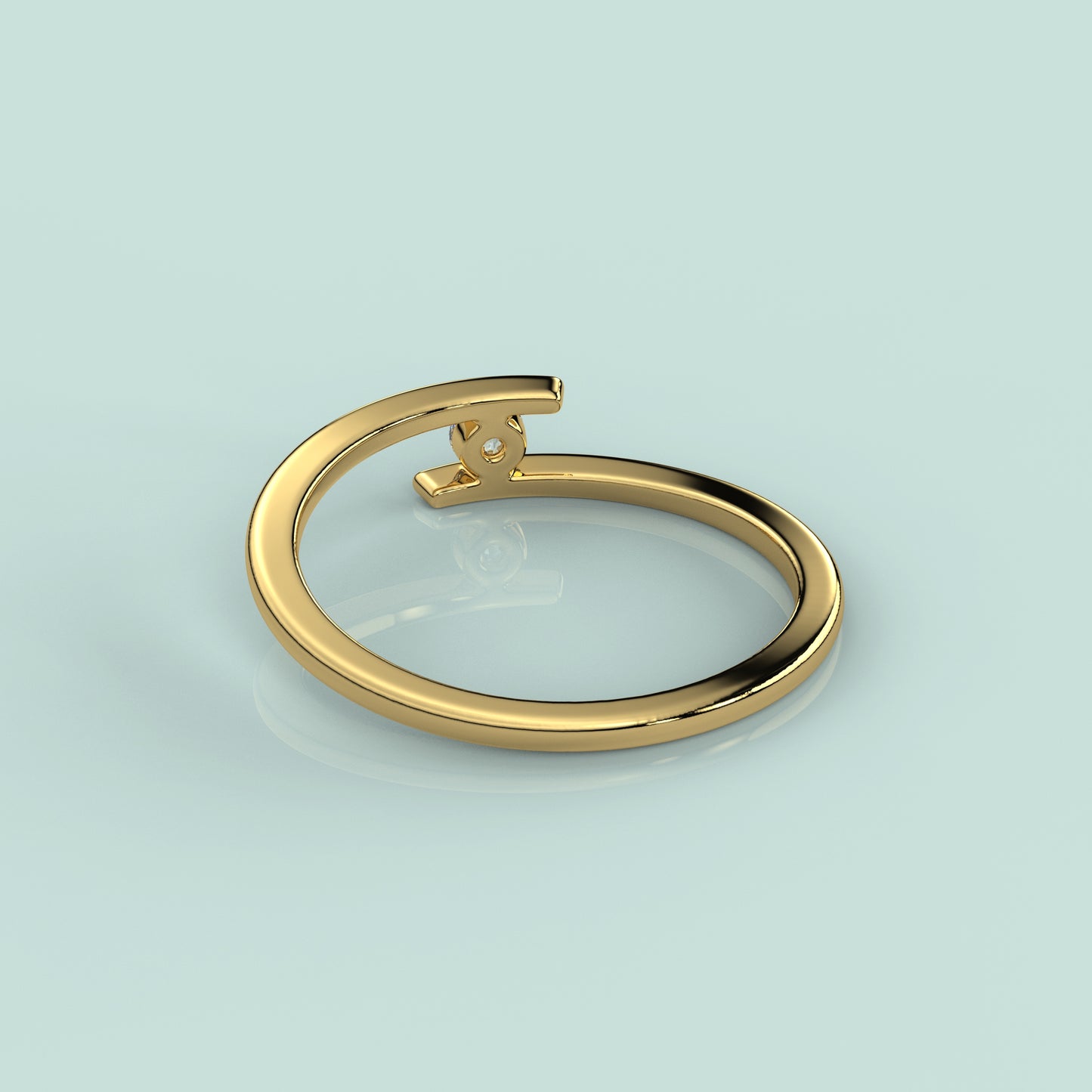 Yellow gold Tenson 925 Silver Ring